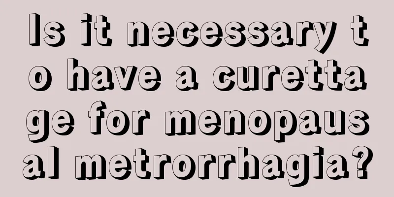 Is it necessary to have a curettage for menopausal metrorrhagia?