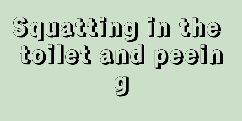 Squatting in the toilet and peeing