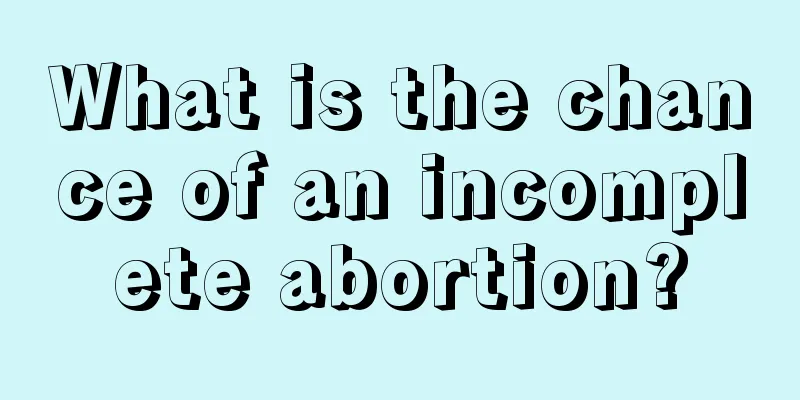 What is the chance of an incomplete abortion?