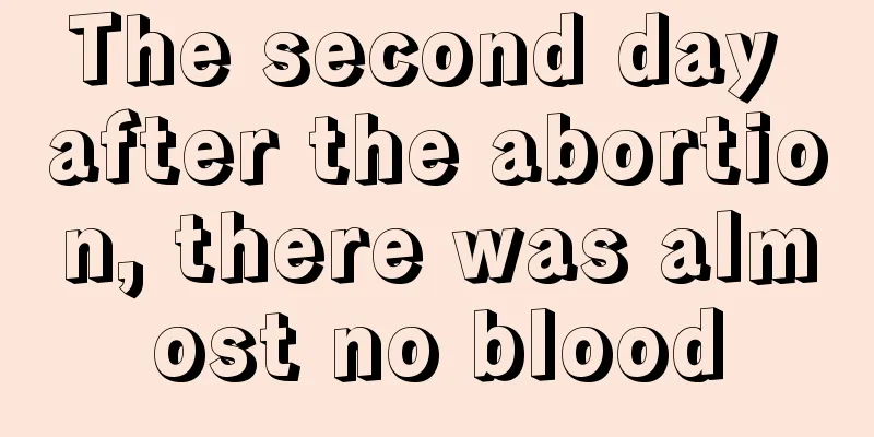 The second day after the abortion, there was almost no blood