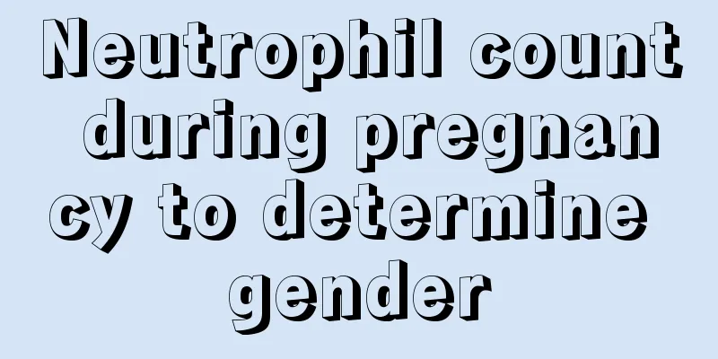 Neutrophil count during pregnancy to determine gender