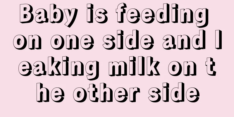 Baby is feeding on one side and leaking milk on the other side