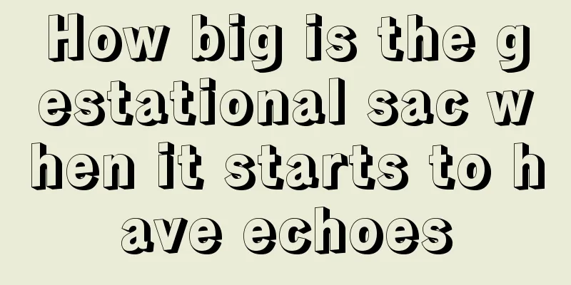 How big is the gestational sac when it starts to have echoes