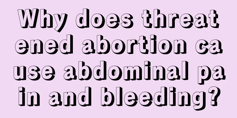 Why does threatened abortion cause abdominal pain and bleeding?