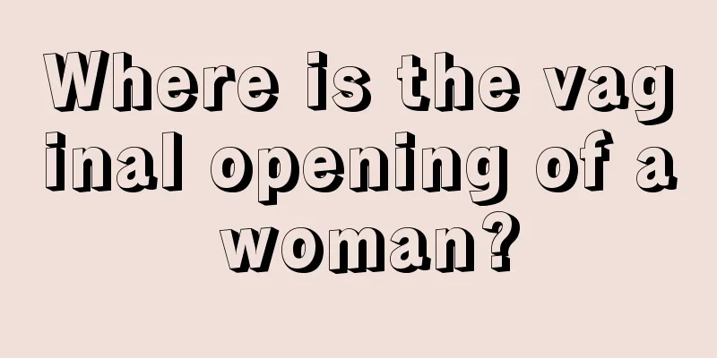 Where is the vaginal opening of a woman?