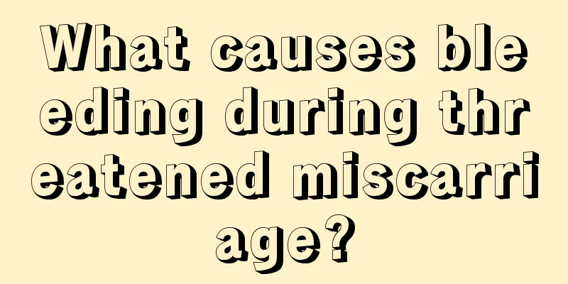 What causes bleeding during threatened miscarriage?