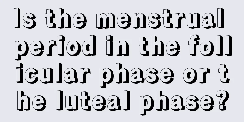 Is the menstrual period in the follicular phase or the luteal phase?