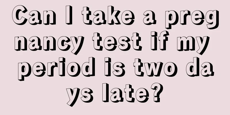 Can I take a pregnancy test if my period is two days late?