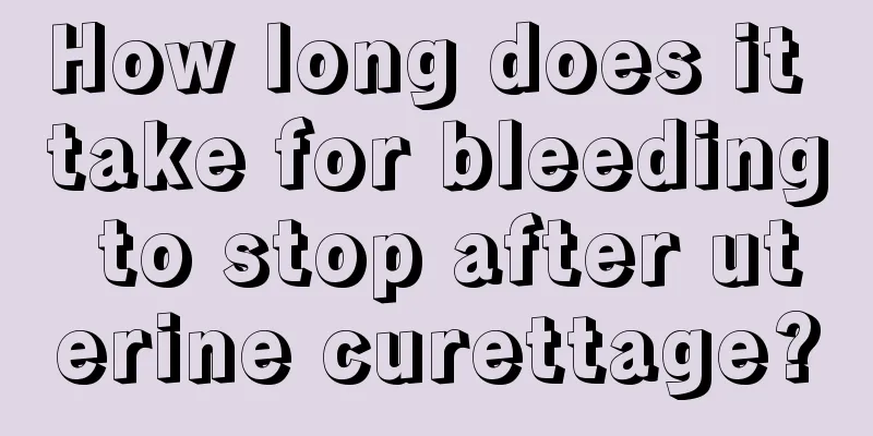 How long does it take for bleeding to stop after uterine curettage?