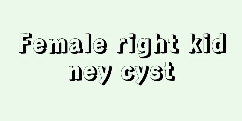 Female right kidney cyst