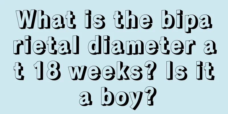 What is the biparietal diameter at 18 weeks? Is it a boy?