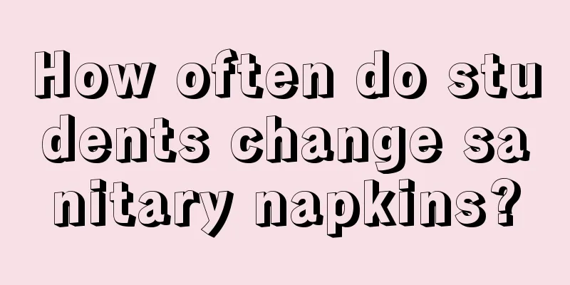 How often do students change sanitary napkins?