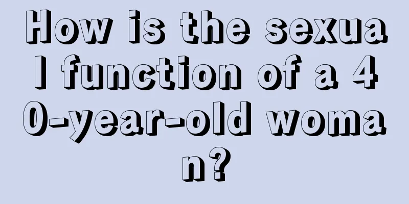 How is the sexual function of a 40-year-old woman?