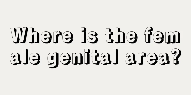 Where is the female genital area?