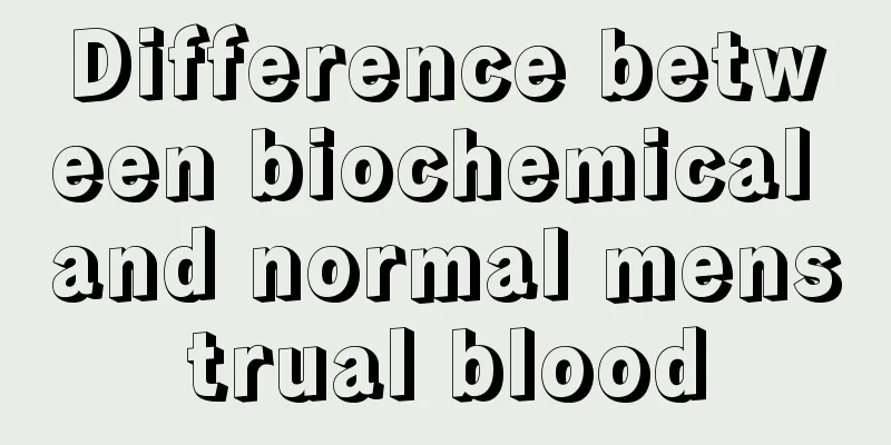 Difference between biochemical and normal menstrual blood