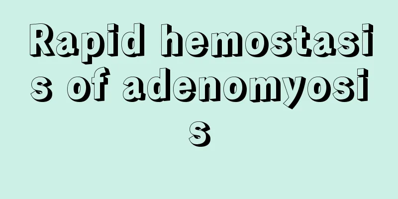 Rapid hemostasis of adenomyosis