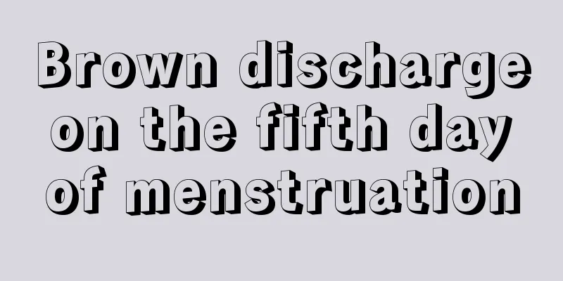 Brown discharge on the fifth day of menstruation