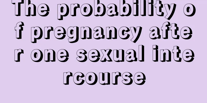 The probability of pregnancy after one sexual intercourse