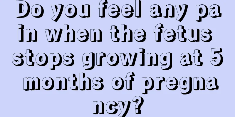 Do you feel any pain when the fetus stops growing at 5 months of pregnancy?