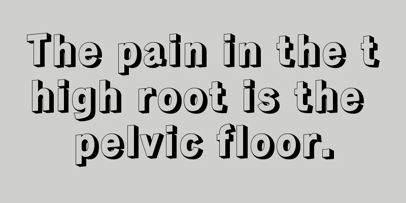 The pain in the thigh root is the pelvic floor.