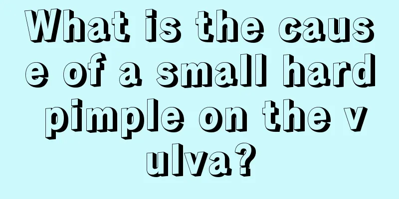 What is the cause of a small hard pimple on the vulva?