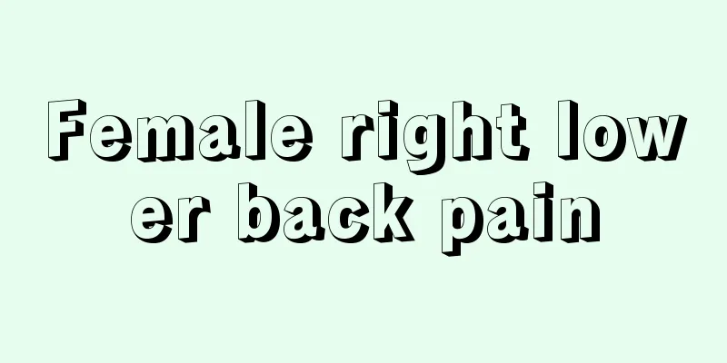 Female right lower back pain