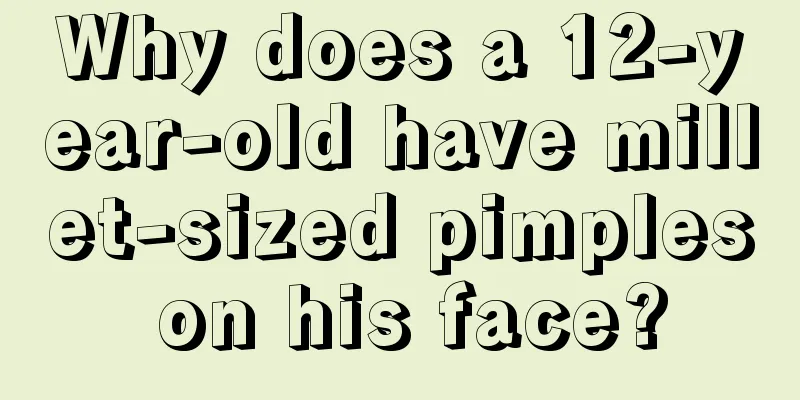 Why does a 12-year-old have millet-sized pimples on his face?