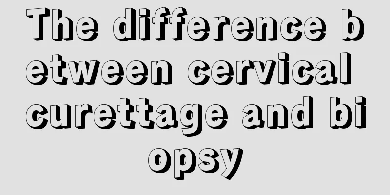 The difference between cervical curettage and biopsy