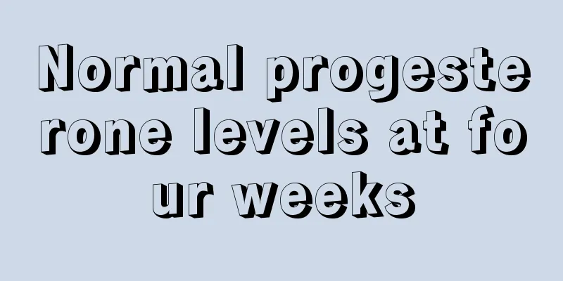 Normal progesterone levels at four weeks