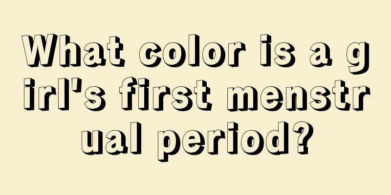 What color is a girl's first menstrual period?