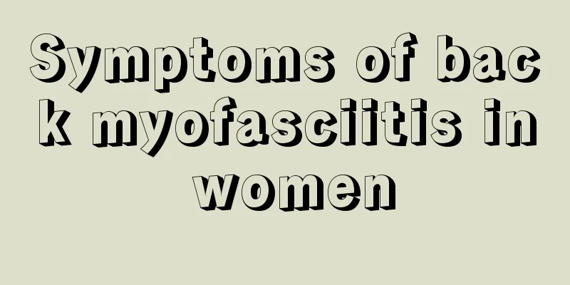 Symptoms of back myofasciitis in women