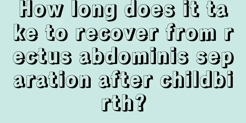 How long does it take to recover from rectus abdominis separation after childbirth?