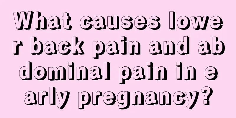 What causes lower back pain and abdominal pain in early pregnancy?