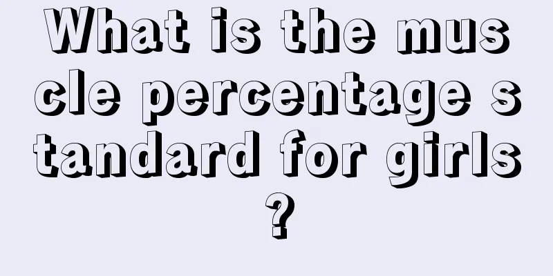 What is the muscle percentage standard for girls?