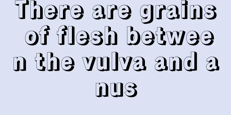 There are grains of flesh between the vulva and anus