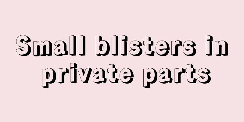 Small blisters in private parts