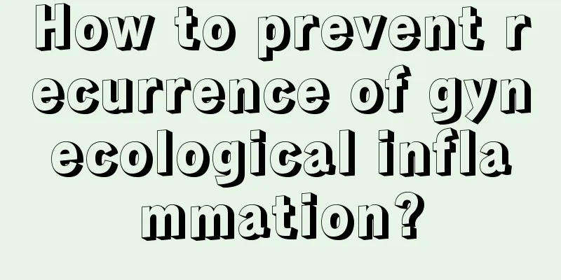 How to prevent recurrence of gynecological inflammation?