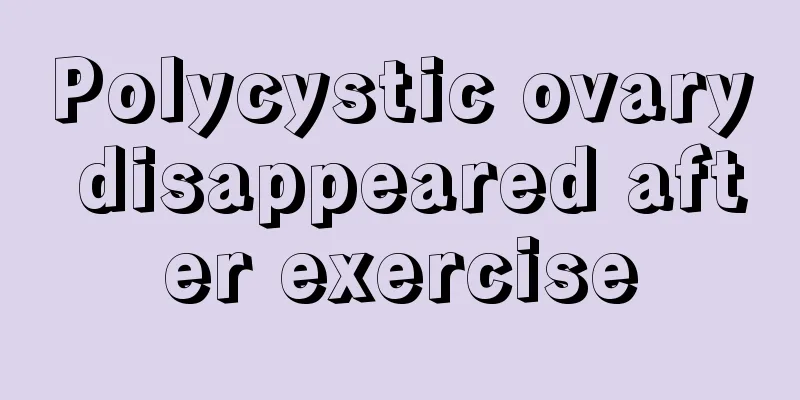 Polycystic ovary disappeared after exercise