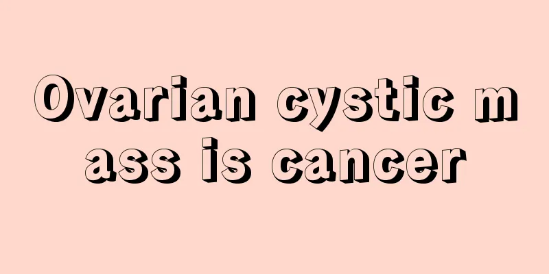 Ovarian cystic mass is cancer