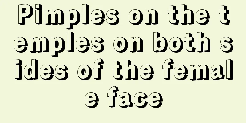 Pimples on the temples on both sides of the female face