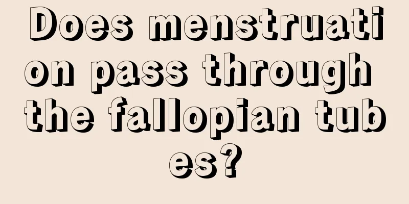 Does menstruation pass through the fallopian tubes?