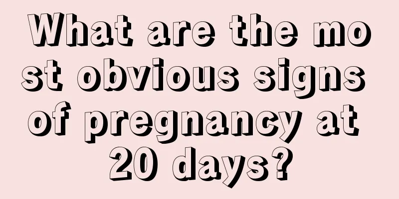 What are the most obvious signs of pregnancy at 20 days?