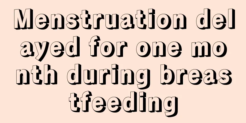 Menstruation delayed for one month during breastfeeding