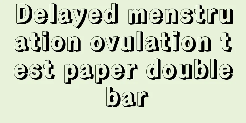 Delayed menstruation ovulation test paper double bar