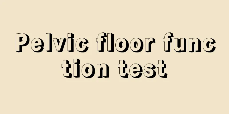 Pelvic floor function test