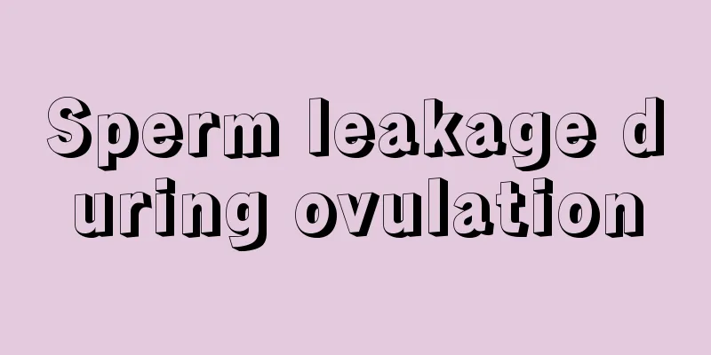 Sperm leakage during ovulation