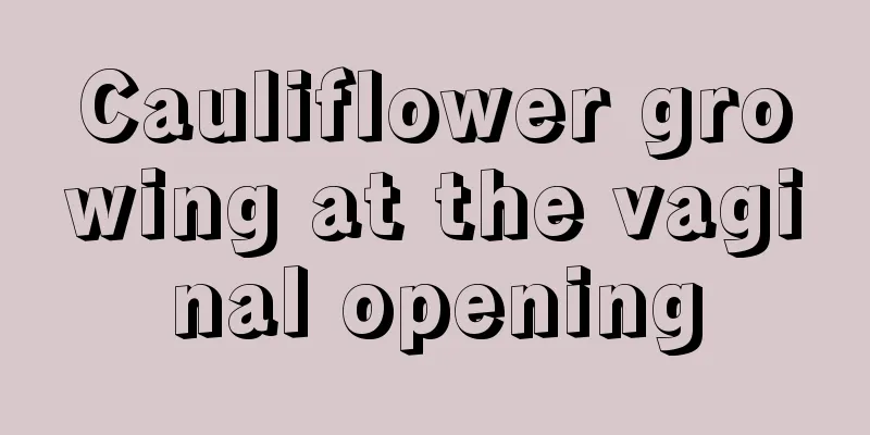 Cauliflower growing at the vaginal opening