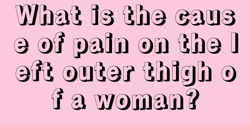 What is the cause of pain on the left outer thigh of a woman?