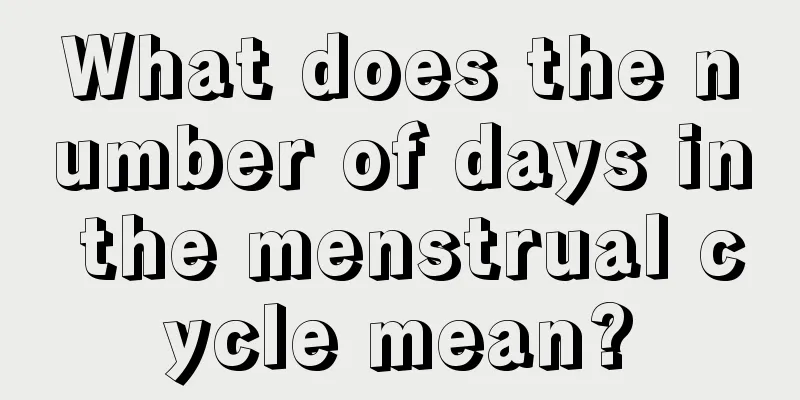 What does the number of days in the menstrual cycle mean?