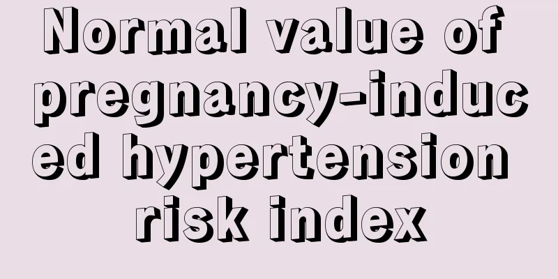 Normal value of pregnancy-induced hypertension risk index